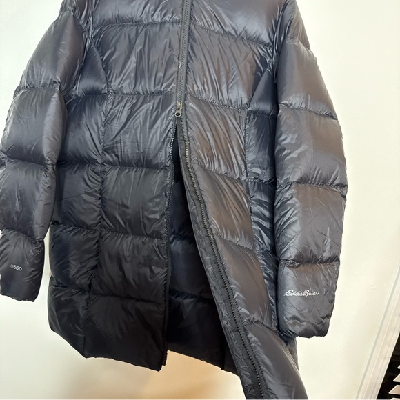 Eddie Bauer Womens Luna Peak Down Parka Jacket in black size XL EB550 Duck Down - Picture 10 of 13